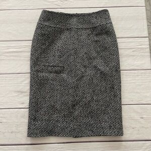 Lafayette 148 New York Gray Pencil Skirt Knee-Length Work